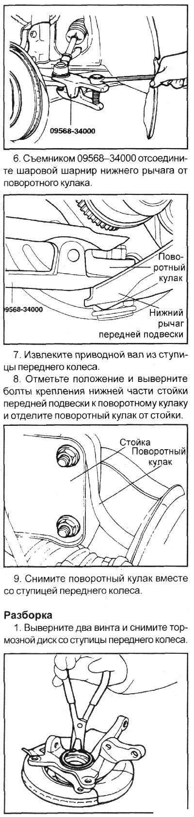 5. Извлеките шплинт и отверните гайку крепления…