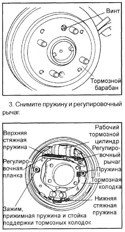 2. Снимите колесо, выверните винт и снимите…