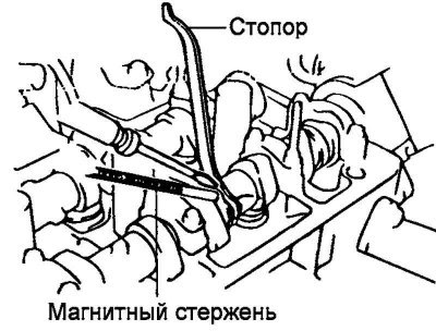 Рис. 2.108. Извлечение регулировочной шайбы