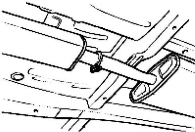 Рис. 2.275. Отсоединение основного глушителя