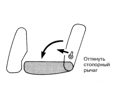 4. Оттяните стопорный рычаг на боковой…