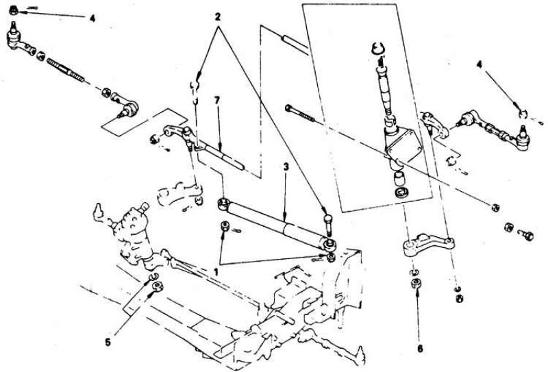 Рулевой механизм — снятие и установка (Исузу Трупер 1, 1981-1991 ...