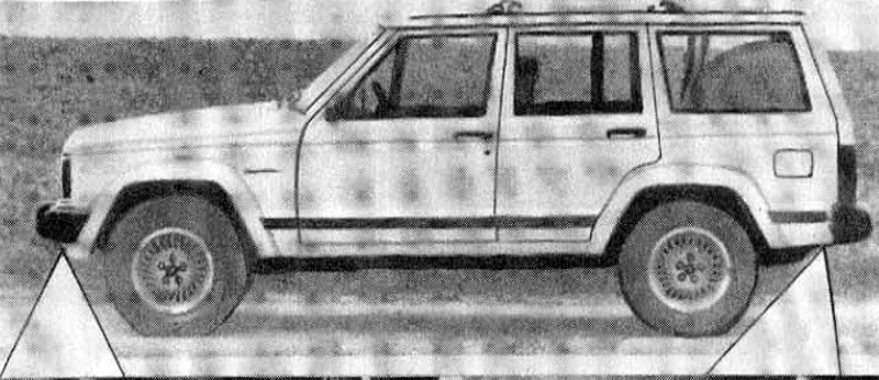 Для подъема передней или задней части автомобиля…