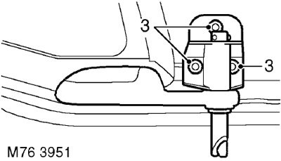 3. Отверните 3 винта Torx крепления защелки и…