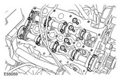 Снимите крышки подшипников распределительных…