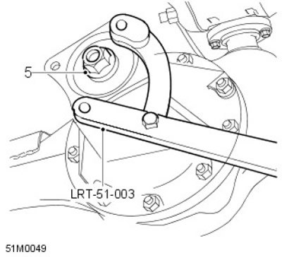 5. Используя приспособление LRT-51-003, чтобы…