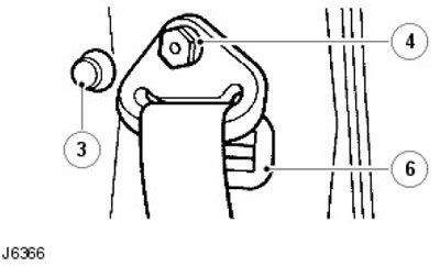 6. Снимите фиксатор панели отделки со стойки 'C'.