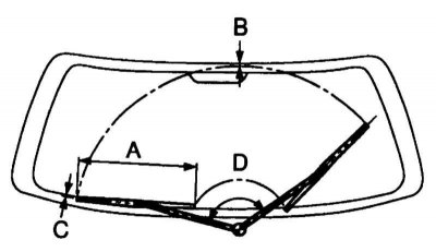 A - 400 мм; B - 6.5 мм; C - 0 мм; D - 130 град.