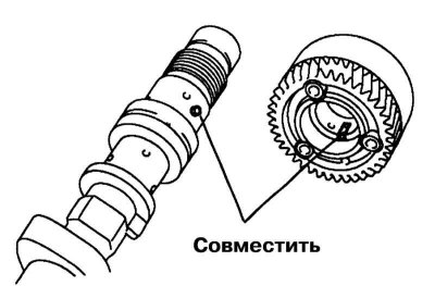 1. Если снимался ротор VVT-i, установите его. Для…