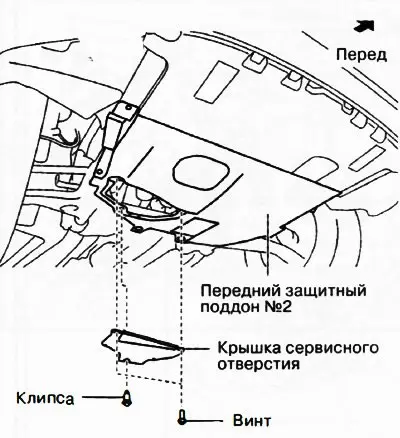 3. Снять крышку сервисного отверстия (установлена…