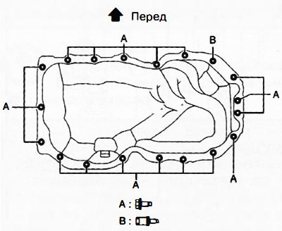 4. Затянуть болты крепления масляного поддона,…
