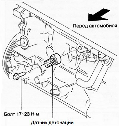 5. Снять датчик детонации.