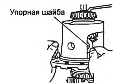 к) Затяните приспособление и установите упорную…