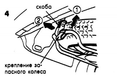 Внимание! Если отпустить крепление запасного…