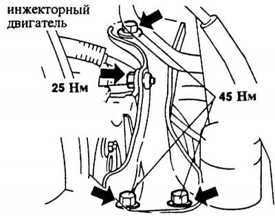 12. Привинтить приемную трубу глушителя к…