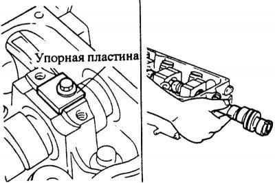 4. Отвинтить упорную пластину и вынуть…