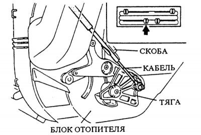 1. Установить рычаг распределения воздуха до…