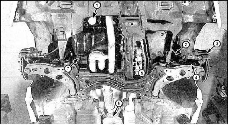 1. Масляный фильтр; 2. Тормозная трубка; 3.…