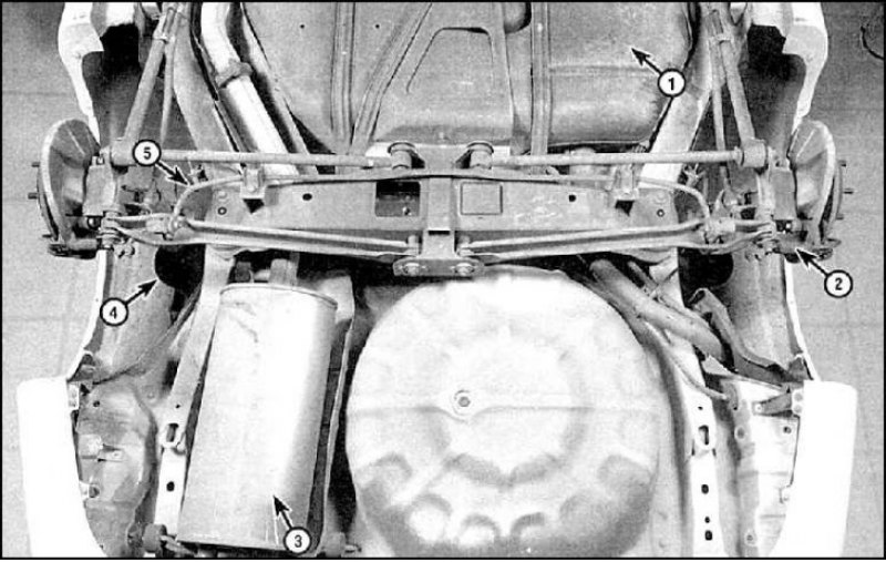 1. Топливный бак; 2. Суппорт тормоза; 3.…