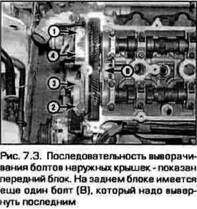 3. Постепенно. по очереди выверните болты…