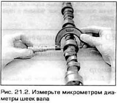 2. Осмотрите шейки вала и расточки под них на…