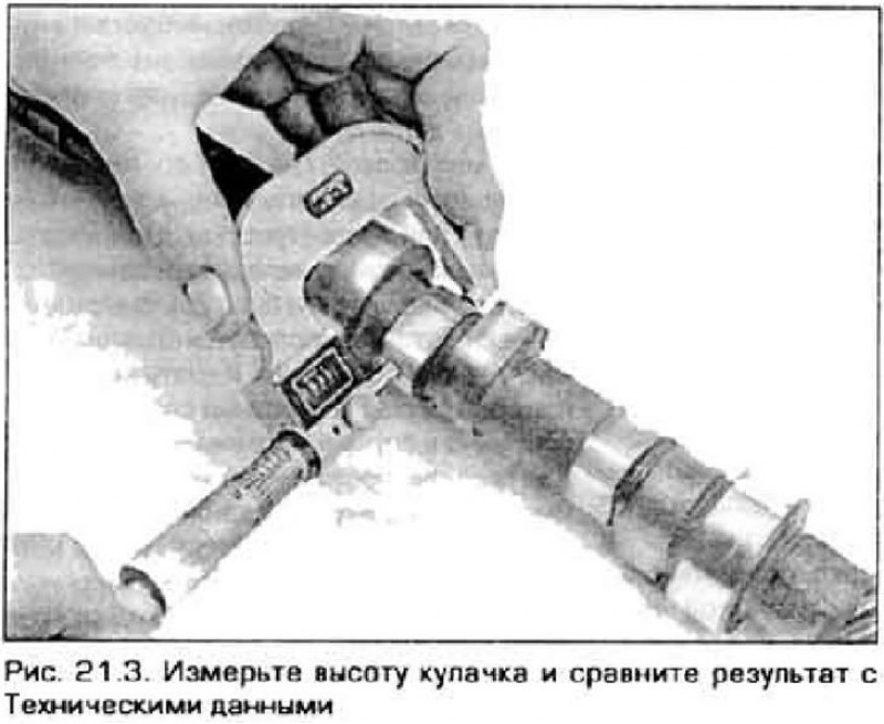 в} Измерьте высоту кулачка микрометром (рис.…