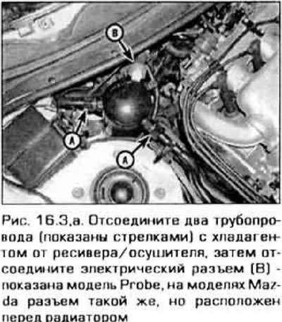 3. Отсоедините от ресивера/ осушителя…