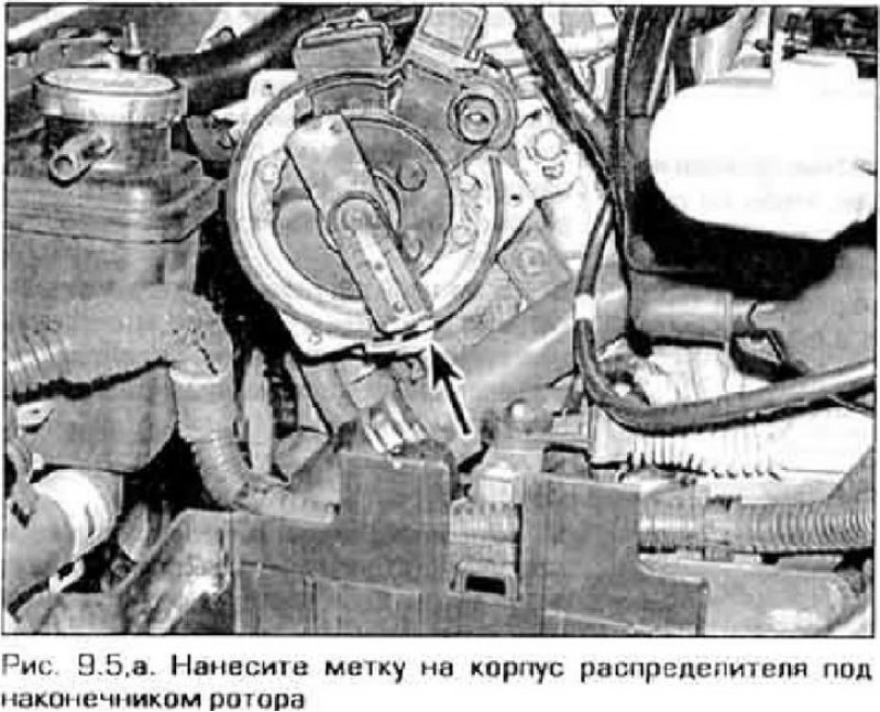 5. Нанесите метку на корпус распределителя…