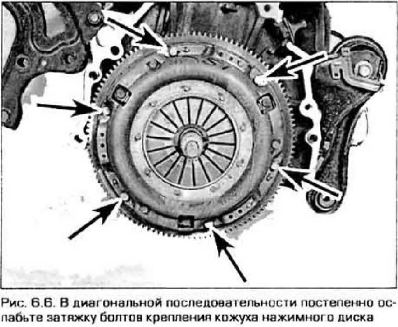 6. Постепенно ослабьте затяжку болтов крепления…