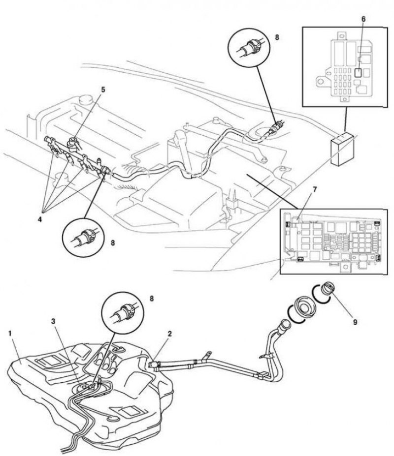 Рис. 2.61. Топливный узел автомобиля Mazda 3: 1 –…