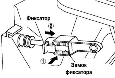 Рис. 3.81. Блокировка троса выбора передачи (со…