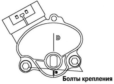 Рис. 3.85. Болты крепления выключателя запрещения…