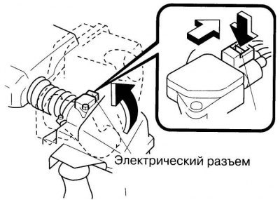 Рис. 1.193. Отсоединение электрического разъема