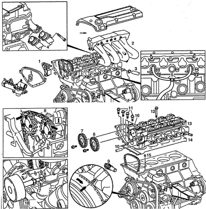 Рис. 2.8. Головка блока цилиндров: 1.…