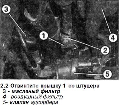 2. Отвинтите крышку 1 со штуцера (см.…