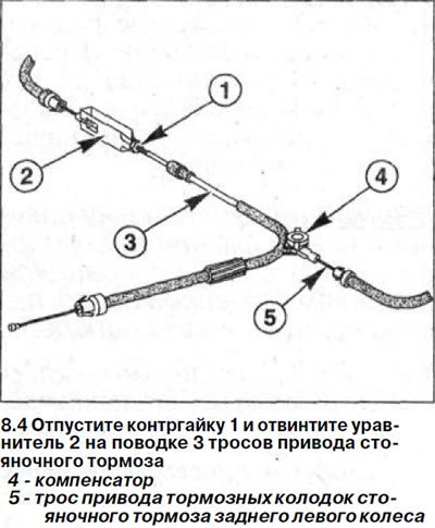 4. Отпустите контргайку 1 и отвинтите уравнитель…