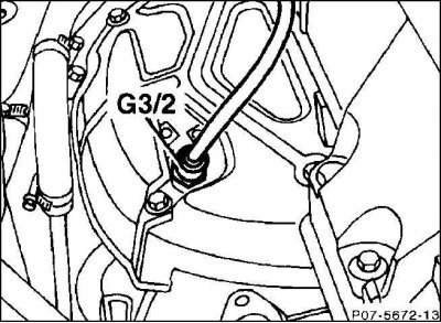 5. Вывинтите кислородный датчик (G3/2) из…