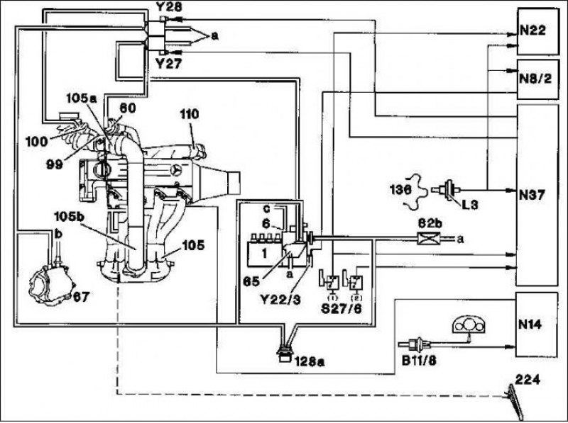 Топливная схема мерседес w202