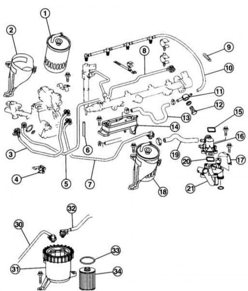 Схема топливная система мерседес актрос схема