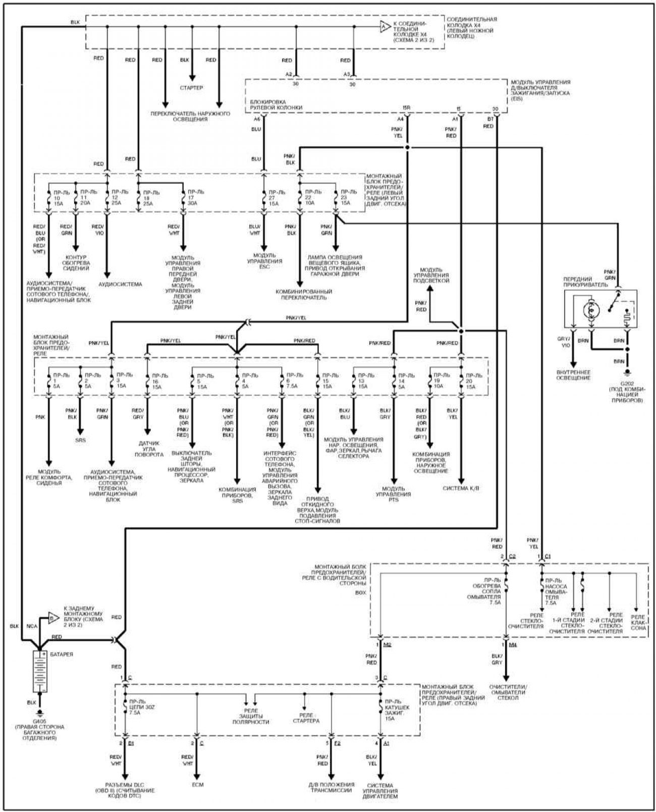 Схема электропроводки w203