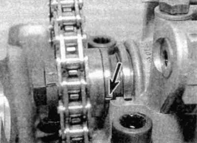 Рис. 3.5, б. Выемка ВМТ на распределительном валу…