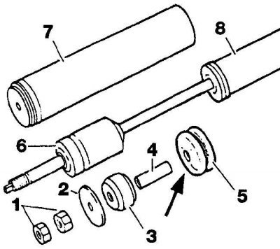 1 – гайка и контргайка; 2 – шайба; 3 – резиновая…