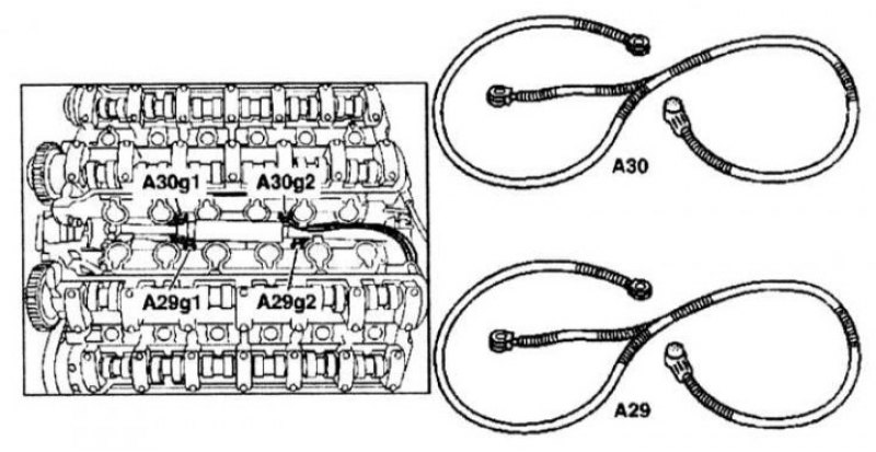 Детали установки датчиков детонации: А29 - Левые…