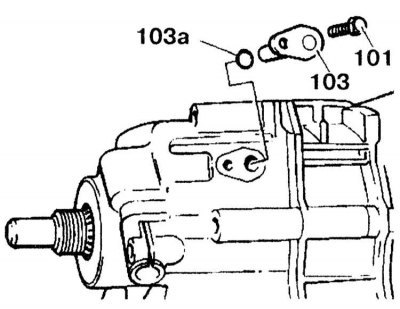 2. Замените уплотнительное кольцо (103a), смажьте…