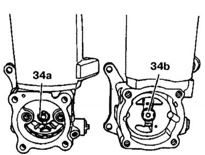 34а - Насос Vickers/LUK; 34b - Насос ZF
