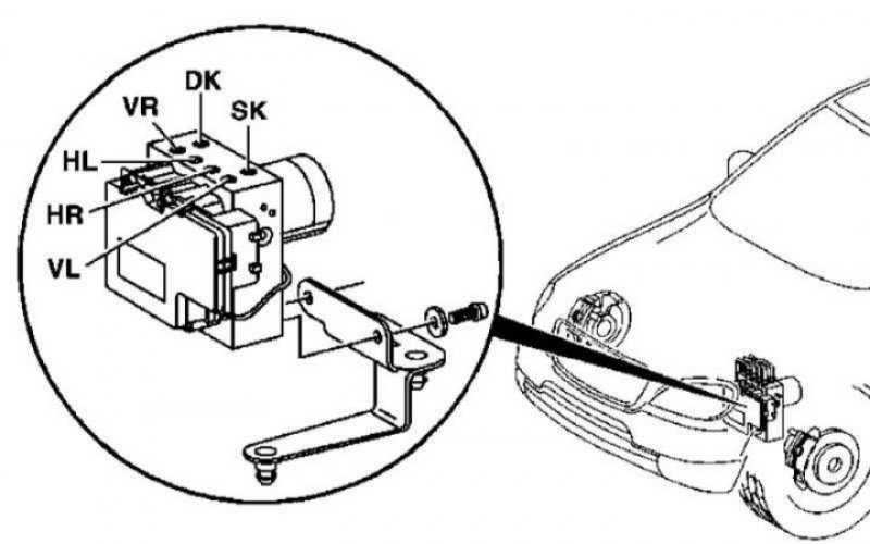 Схема тормозной системы мерседес w210