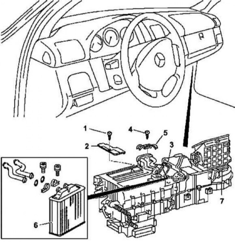 Схема кондиционера мерседес w203