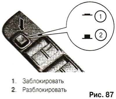 Кнопка включения блокировки…