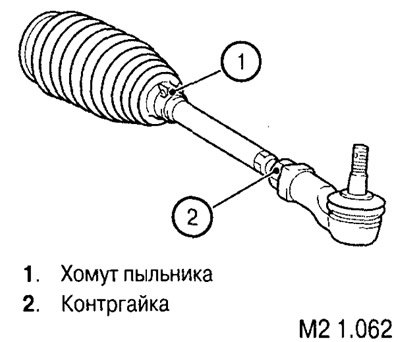 Регулировка угла схождения колес производится…