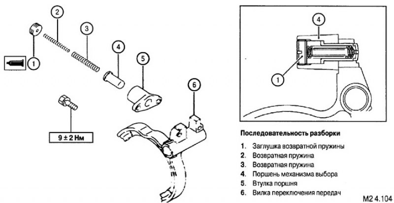Последовательность разборки: 1. Заглушка…